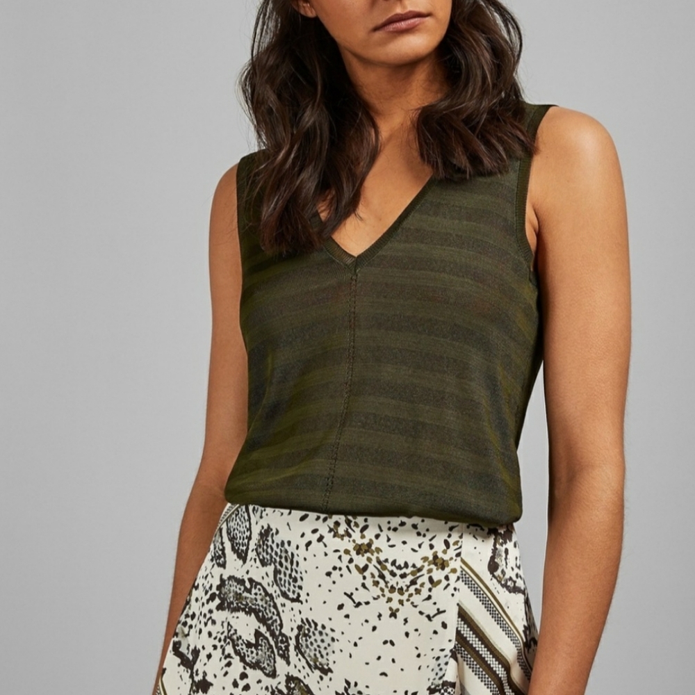 - Ted Baker Knitted Sleeveless Tank Top Ted 3 (fits 8-10) NWT